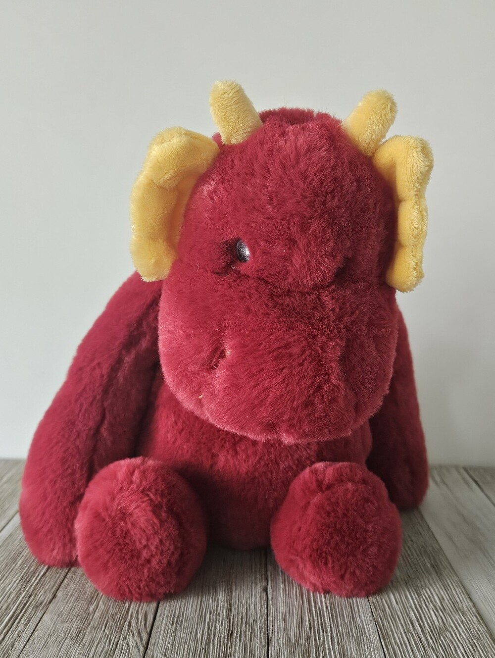 Ebba Aurora World Hugeez 15" Large Red Dragon Soft Plushie Stuffed Animal with